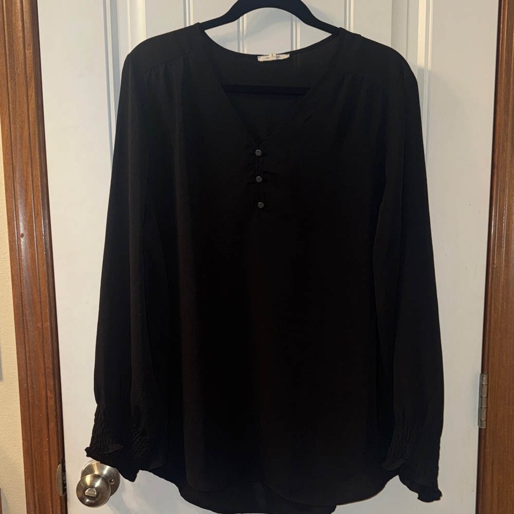 Maurices Black V-Neck Blouse